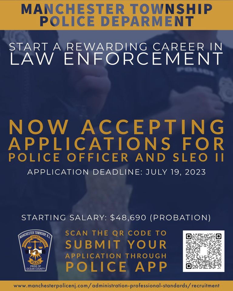 Manchester Police Now Accepting Applications for a Police Officer 2023- 2024